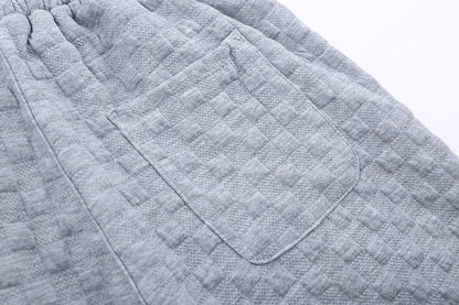 Locker geschnittene Karierte Strickhose