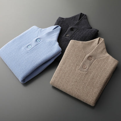 UrbanStoff | Herren Kaschmirpullover mit Reverskragen