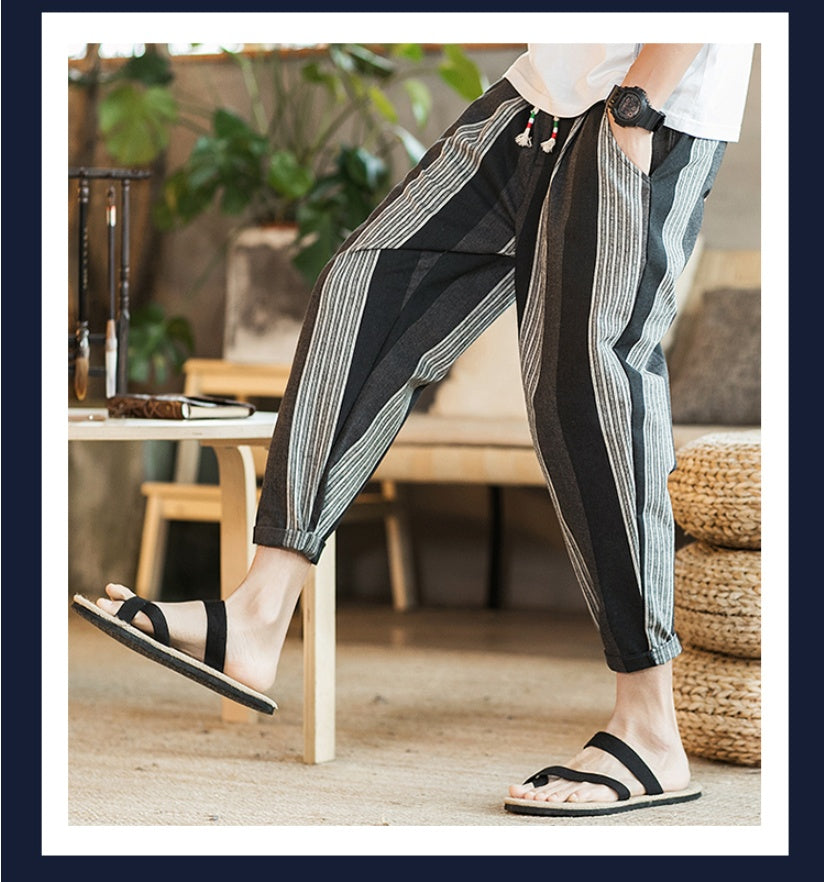 UrbanStoff | Baumwolle-Leinen Oversize Hose