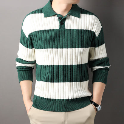 UrbanStoff | Gestreiftes Lockeres Langarmshirt