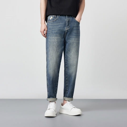 UrbanStoff | Gerade Washed Denim-Jeans