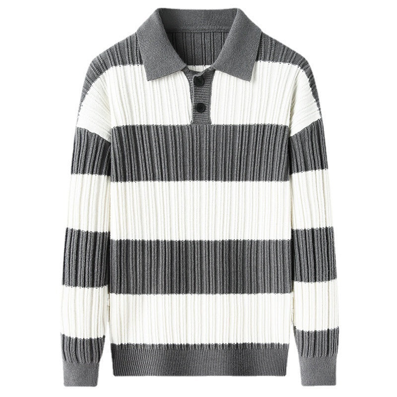 UrbanStoff | Gestreiftes Lockeres Langarmshirt