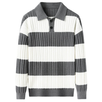 UrbanStoff | Gestreiftes Lockeres Langarmshirt