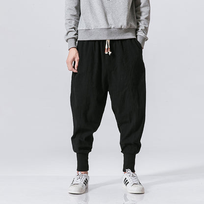 UrbanStoff | Herren Leinen-Cotton Hip Hop Pants