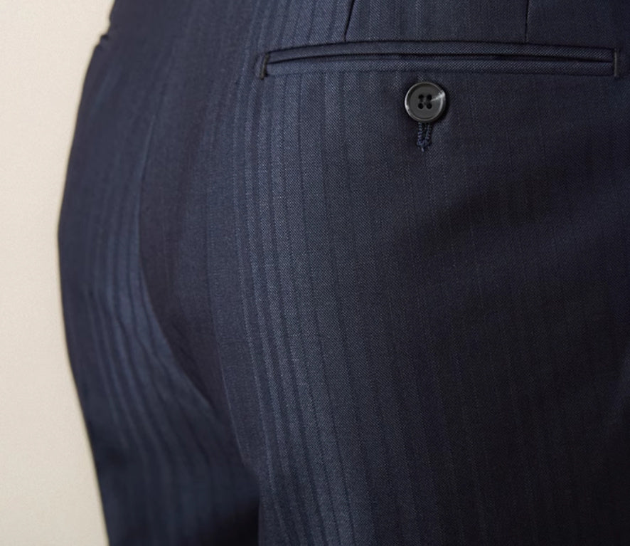Gestreifte High-Waist Anzughose