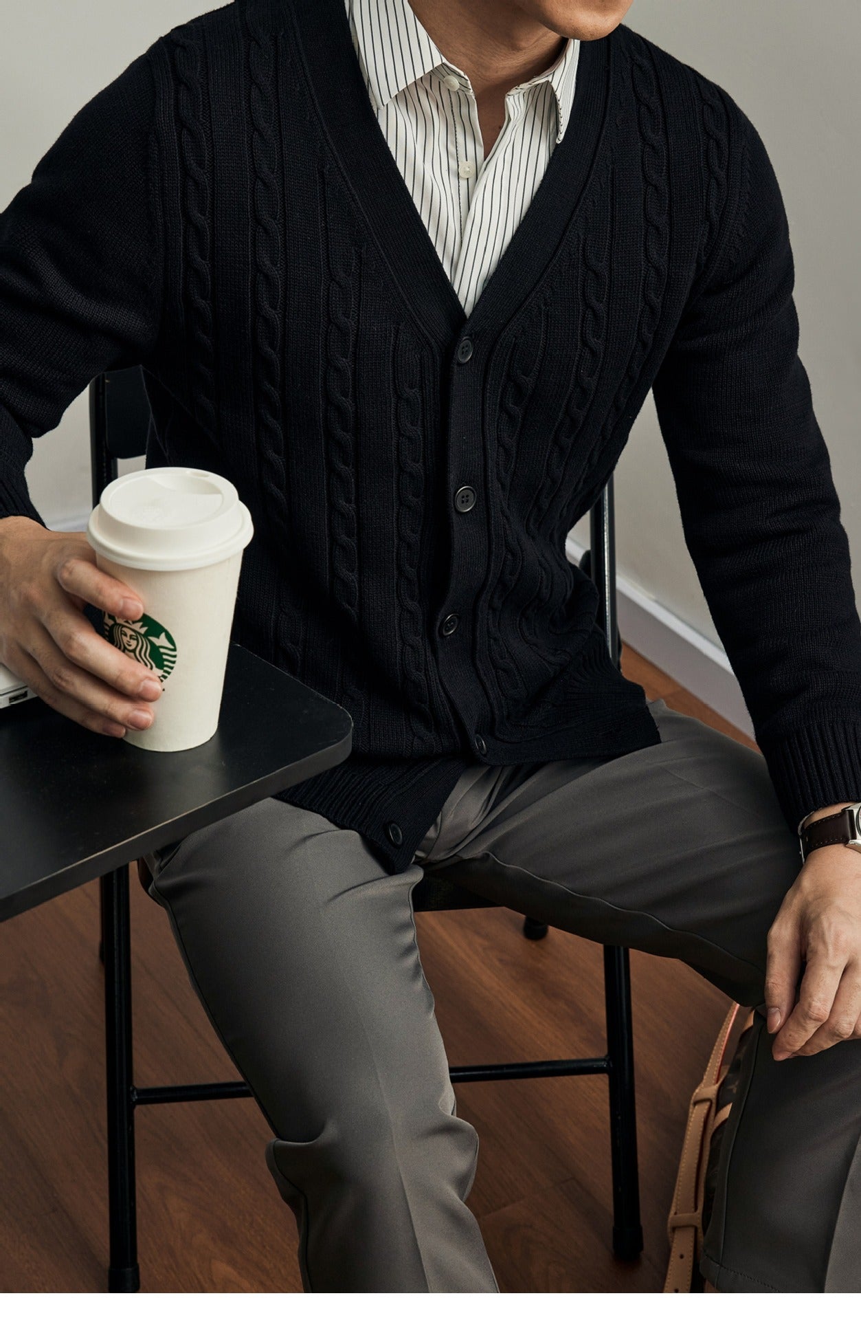 UrbanStoff | Strick Cardigan Pullover