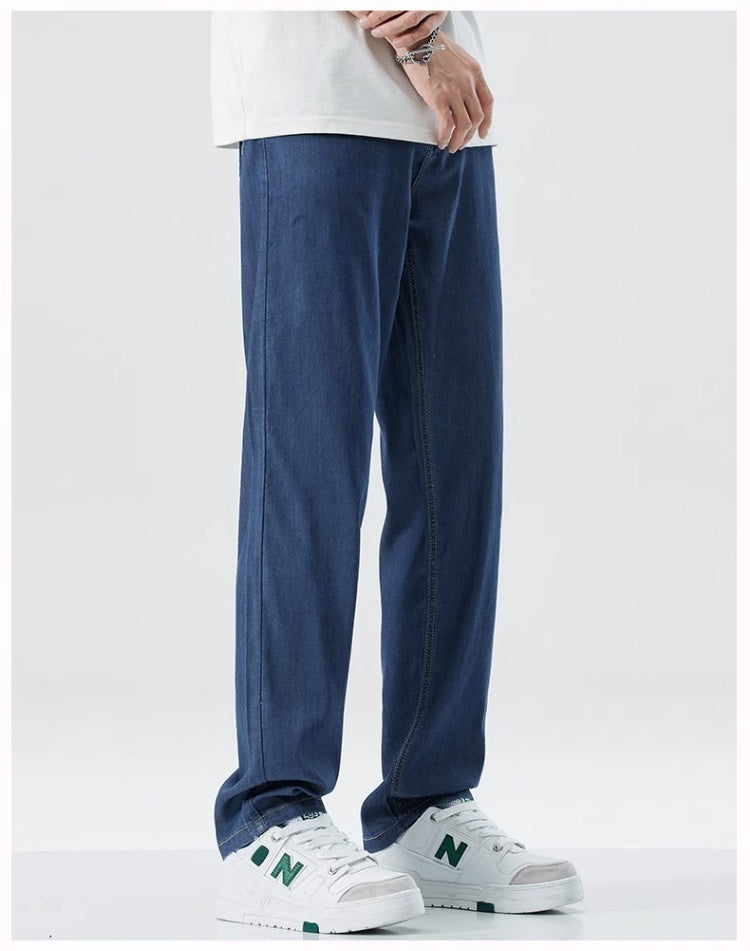 Lockere Gerade Eisseiden-Jeans