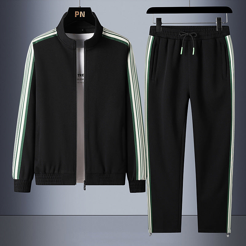 UrbanStoff | Herren Jugend Sport Trainingsanzug – Strickjacken-Set