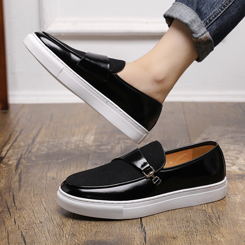 Herren Slip-On Leder Freizeitslipper