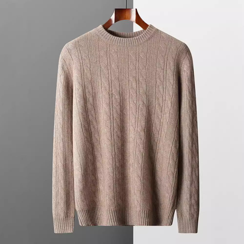 Klassischer Kaschmir Rundhals Pullover