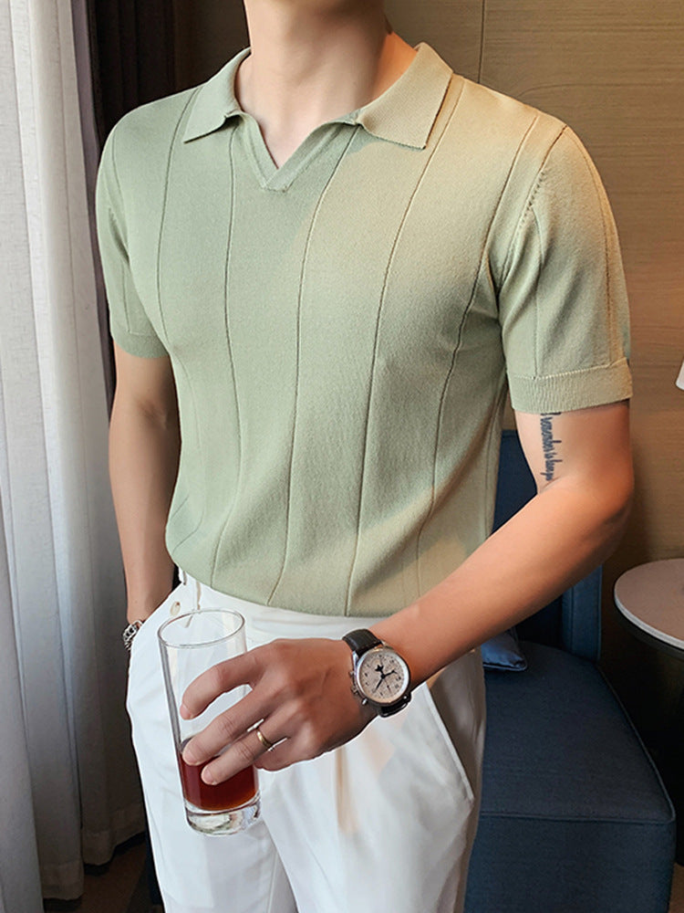 V-Ausschnitt Ice Silk Shirt