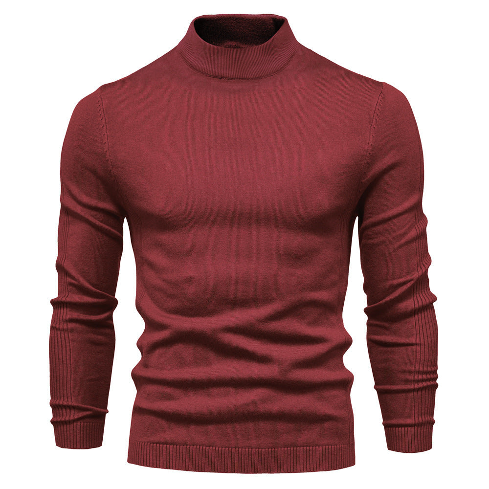 UrbanStoff | Herren Woll Rollkragenpullover – Schlanke Passform