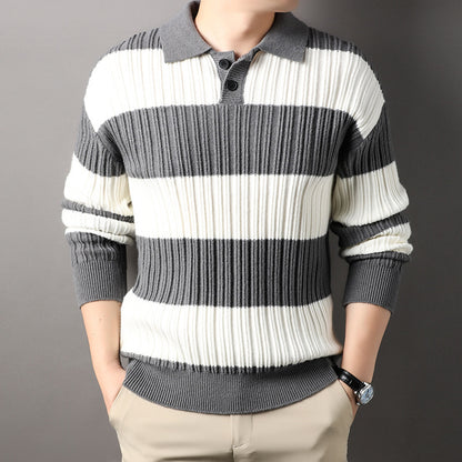 UrbanStoff | Gestreiftes Lockeres Langarmshirt