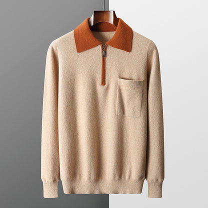 Strickpolo mit Reißverschluss