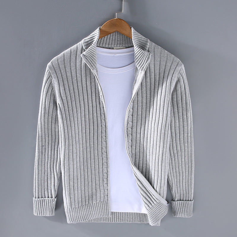 Gerippte Strickjacke