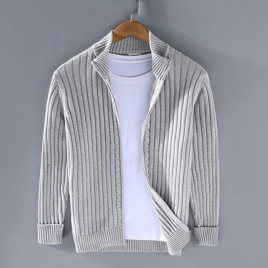 Gerippte Strickjacke