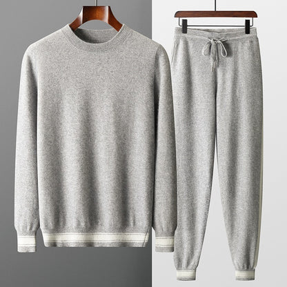 UrbanStoff | Herren Kaschmir Trainingsanzug – Rundhals