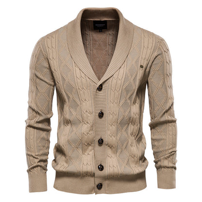 UrbanStoff | Herren Strickjacke Dick Gestrickt
