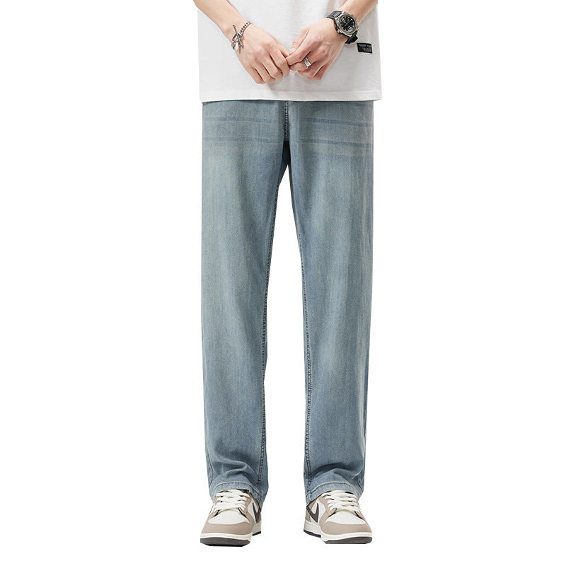 Lockere Gerade Eisseiden-Jeans