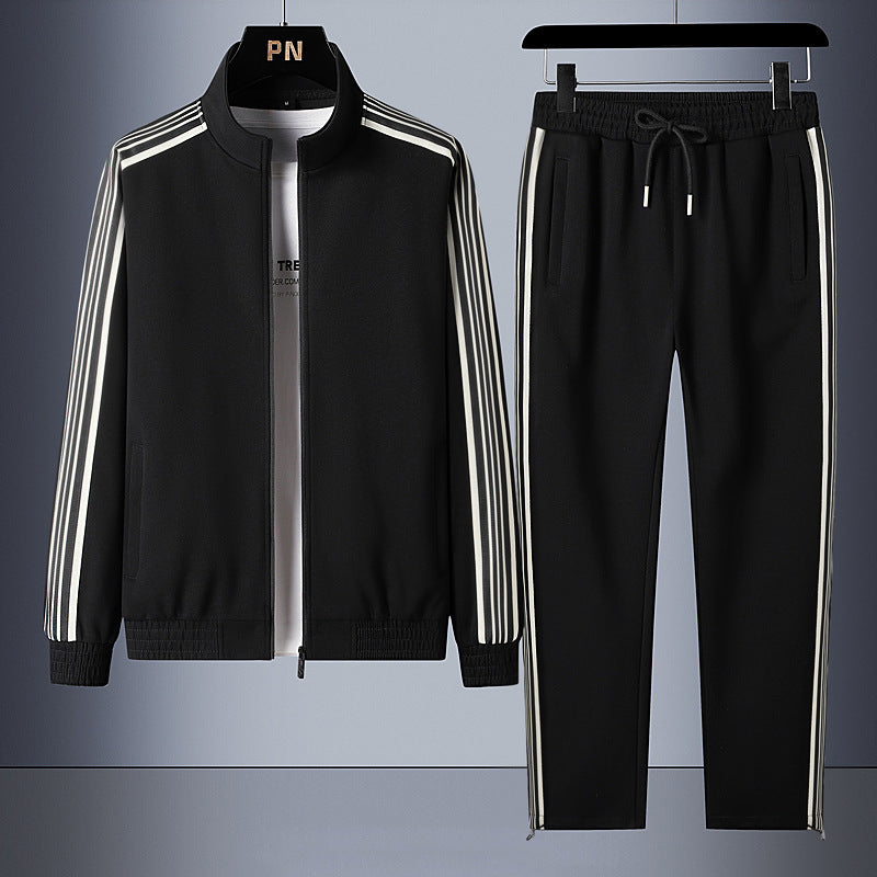 UrbanStoff | Herren Jugend Sport Trainingsanzug – Strickjacken-Set