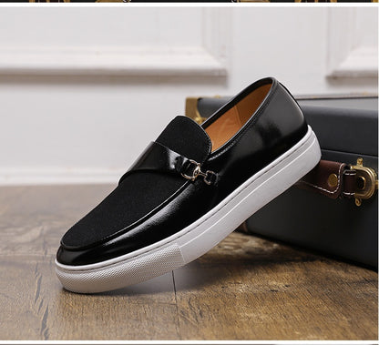 Herren Slip-On Leder Freizeitslipper