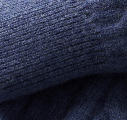 Kaschmirweicher Wollpullover mit Stehkragen