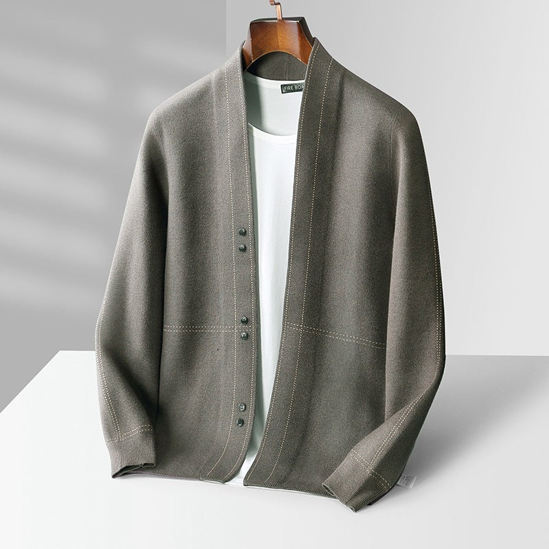 Wollmix Strickjacke mit Knöpfen
