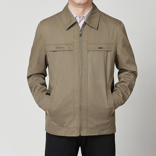 Baumwolle Freizeitjacke mit Umlegekragen