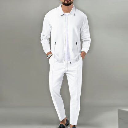 Slim-Fit Reißverschluss-Cardigan Anzug