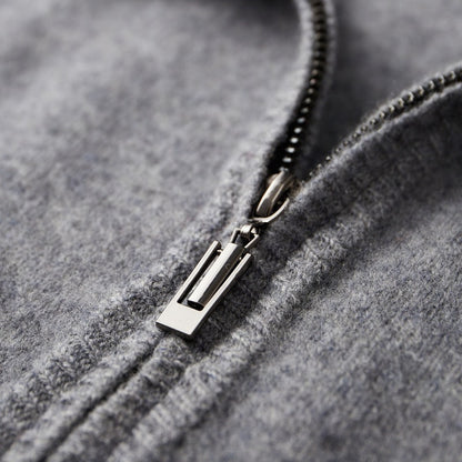 UrbanStoff | Herren Halbrollkragen Strickjacke mit Reißverschluss