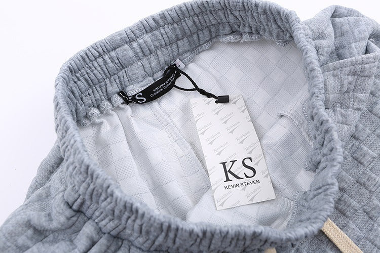 Locker geschnittene Karierte Strickhose