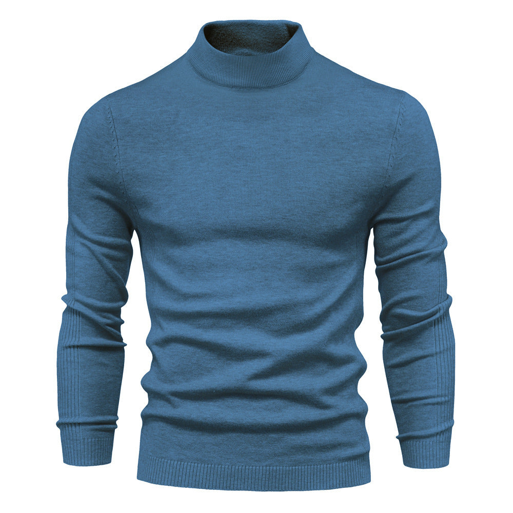 UrbanStoff | Herren Woll Rollkragenpullover – Schlanke Passform