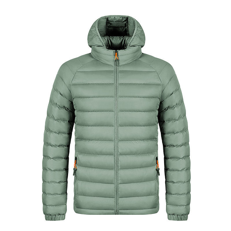 UrbanStoff | Gestreifte Kapuzen-Steppjacke