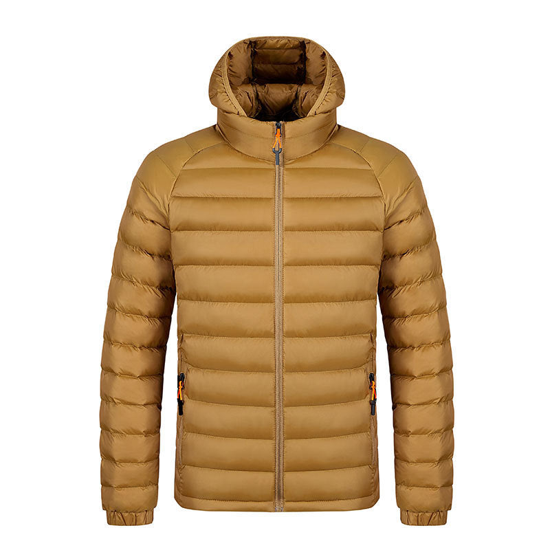 UrbanStoff | Gestreifte Kapuzen-Steppjacke
