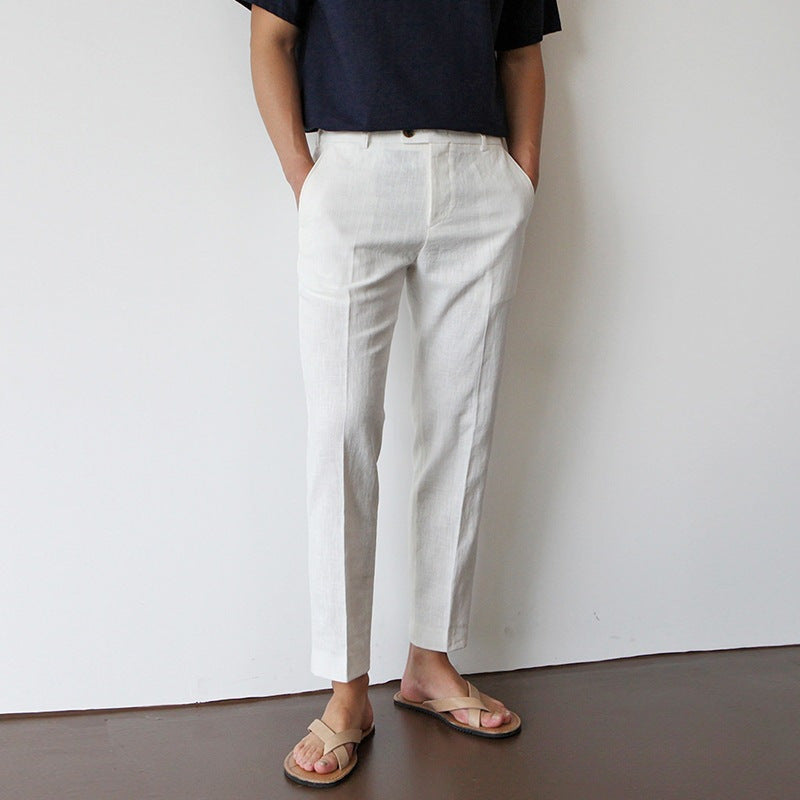 Leinen-Baumwoll Freizeit-Hose