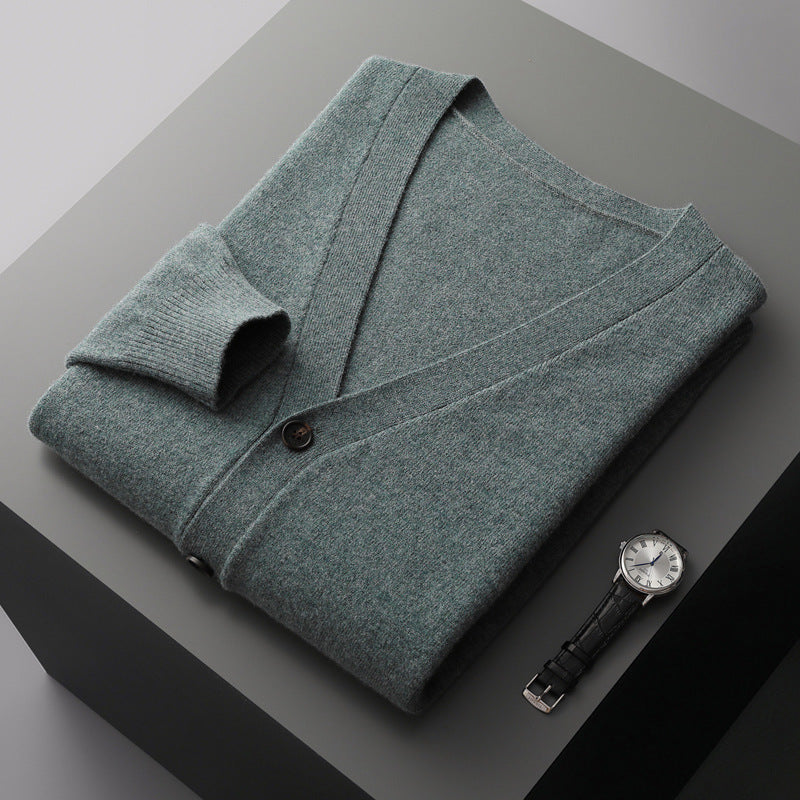 UrbanStoff | Woll-Cardigan mit V-Ausschnitt