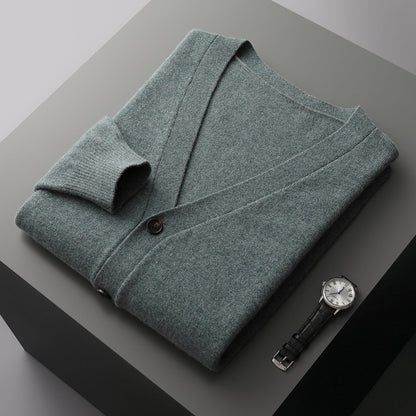 UrbanStoff | Woll-Cardigan mit V-Ausschnitt
