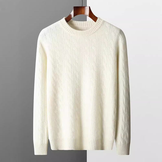 Klassischer Kaschmir Rundhals Pullover