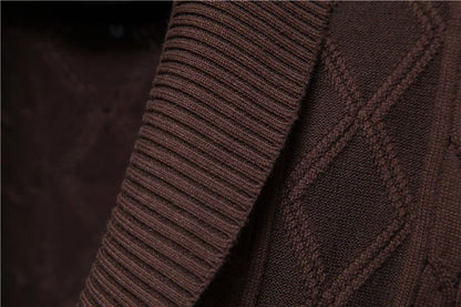 UrbanStoff | Herren Strickjacke Dick Gestrickt