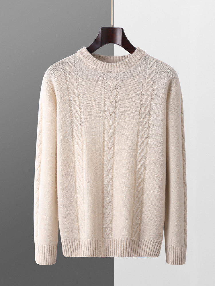 UrbanStoff | Reiner Wollpullover mit Rundhals