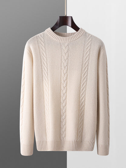 UrbanStoff | Reiner Wollpullover mit Rundhals
