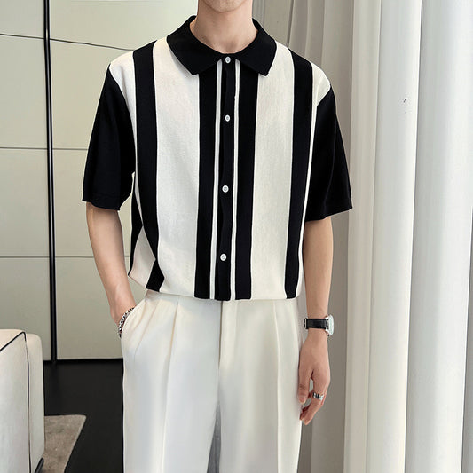 UrbanStoff | Colorblock Polo-Pullover