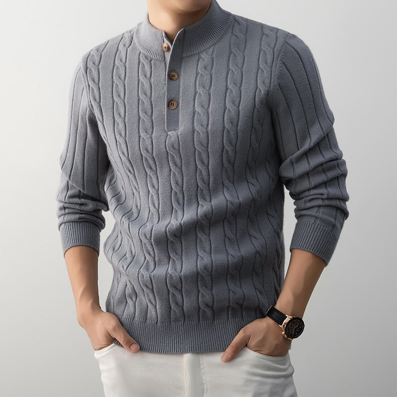 Zopfmuster Stehkragen Pullover