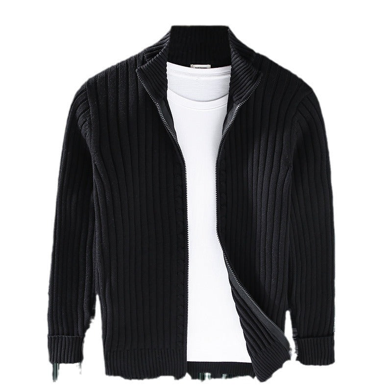Gerippte Strickjacke
