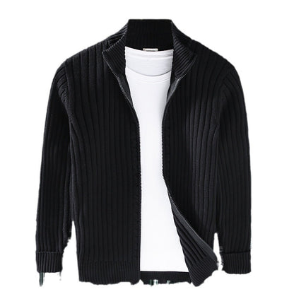Gerippte Strickjacke