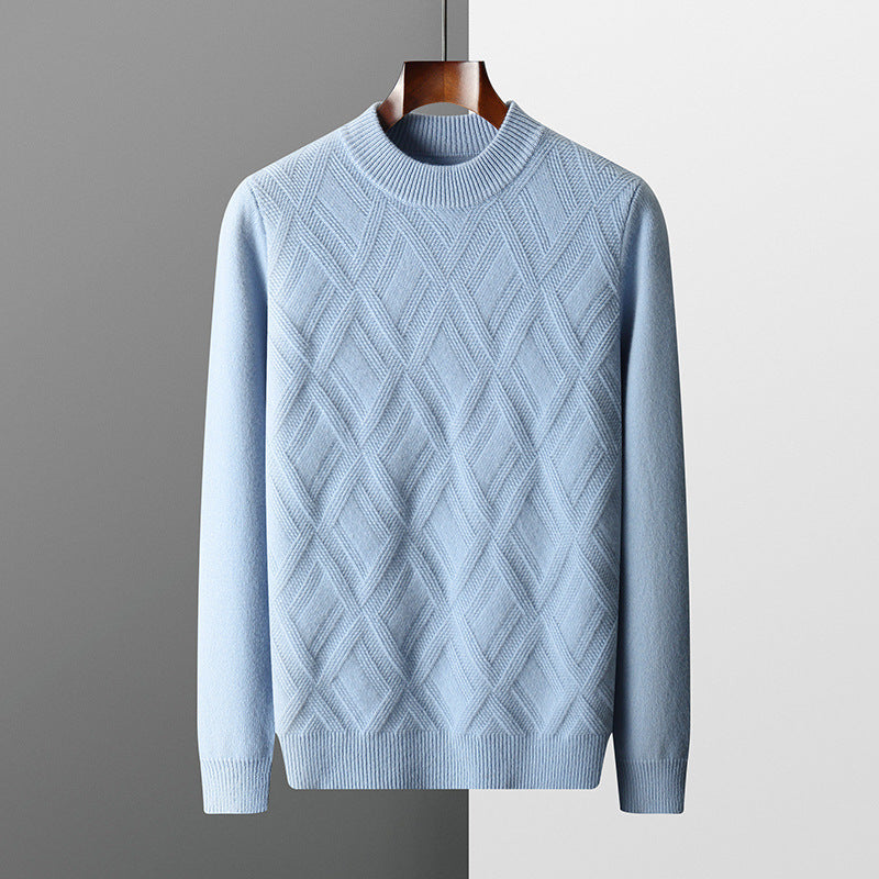 Wollpullover mit Halbrollkragen