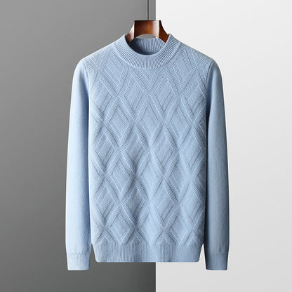 Wollpullover mit Halbrollkragen