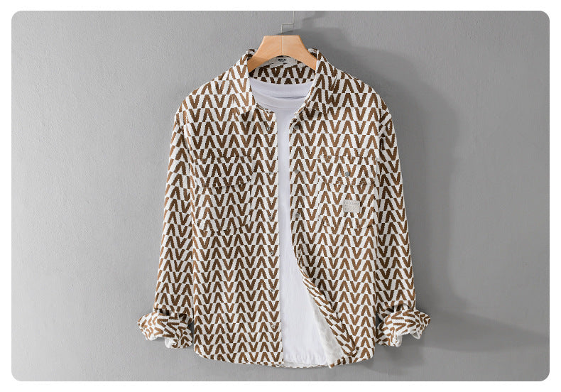 UrbanStoff | Bedrucktes Freizeit Hemd Langarm