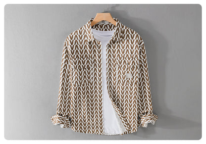 UrbanStoff | Bedrucktes Freizeit Hemd Langarm