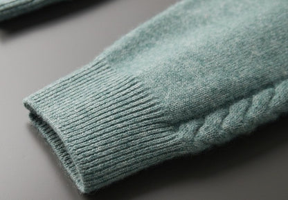 Halbkragen-Kaschmirpullover Herren Langarm